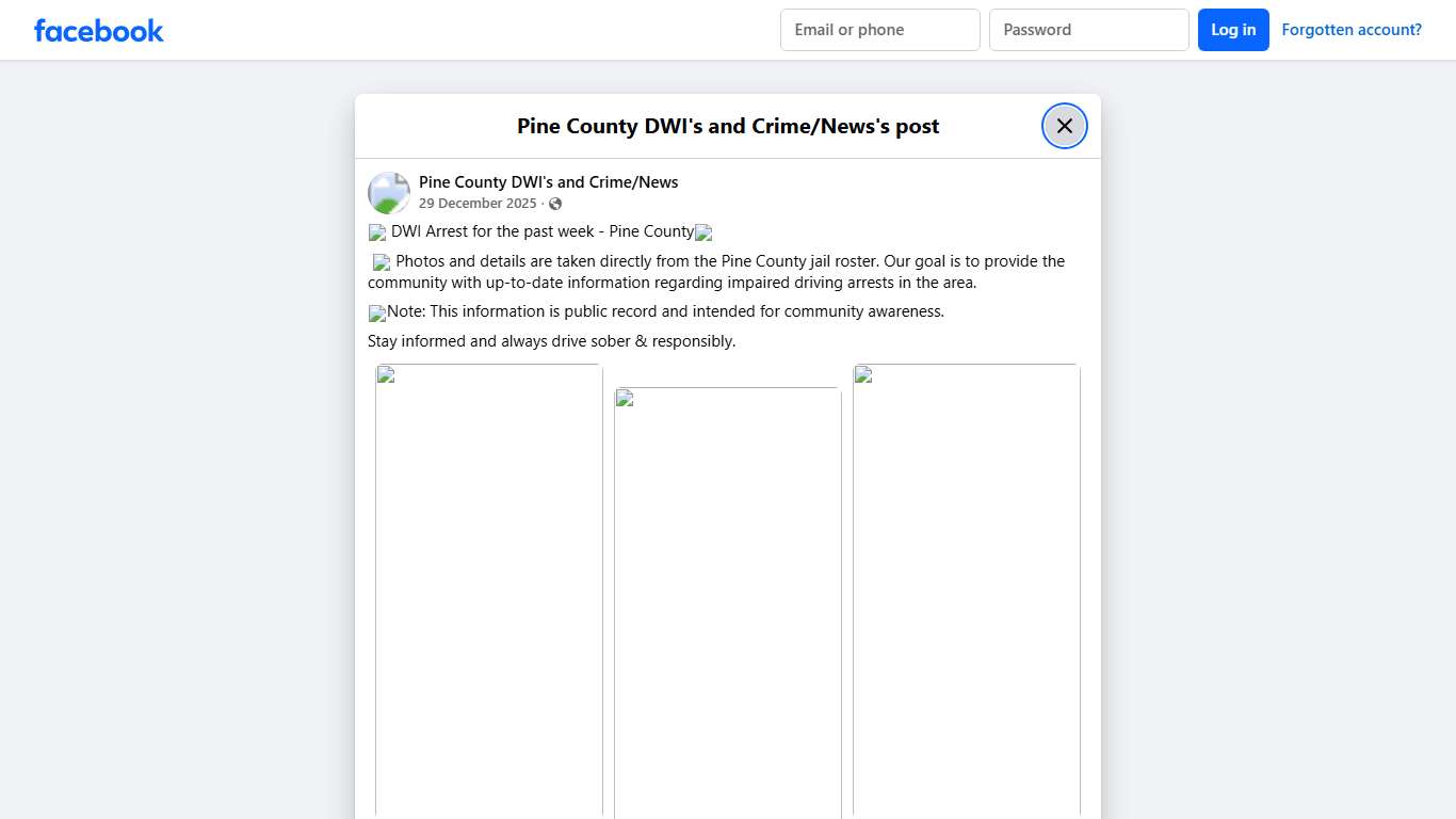 🚨 DWI Arrest for the... - Pine County DWI's and Crime/News Facebook